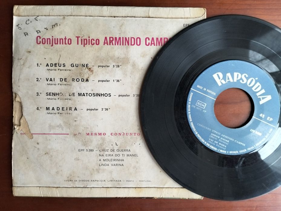 Single Conjunto Típico Armindo Campos - Adeus Guiné