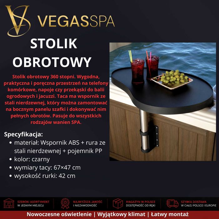 Akcesoria do Balii Ogrodowej i Jacuzzi Pokrywa , stolik , zagłówek