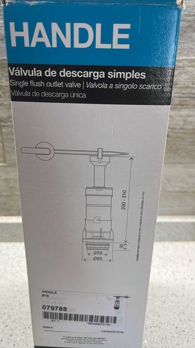 Válvula de descarga autoclismo