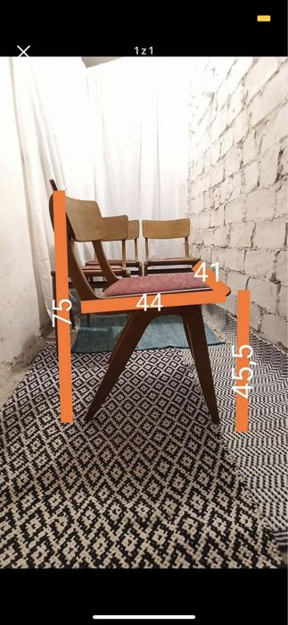 Krzesła krzesło 200-190 vintage retro lata 60 Hałas