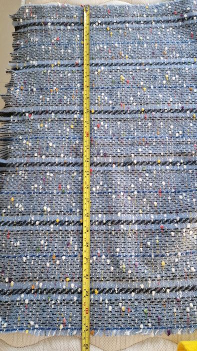 Manta azul estampada 195 cm comprimento x 60 cm de largura