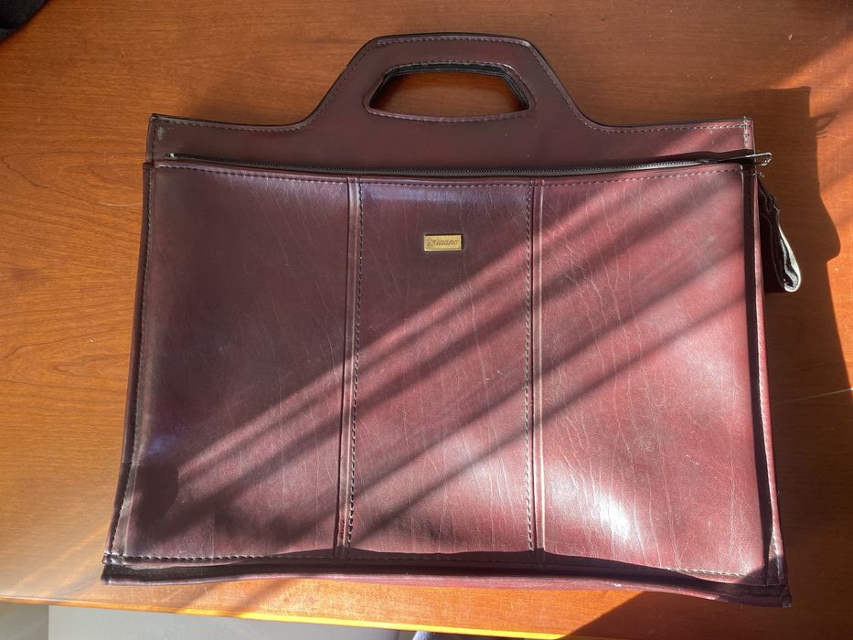 Mala pasta de cabedal retro da Mano