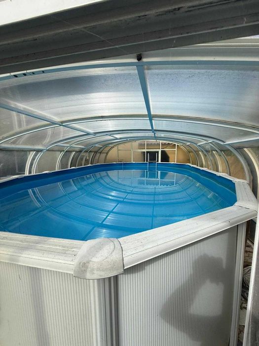 Piscina e Cobertura Telescópica completa