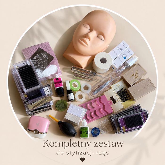 Kompletny zestaw do treningu stylizacji rzęs