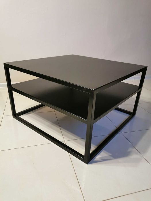 Stolik kawowy LOFT metalowy duży 80x80x47 meble metalowe Loft industrialne