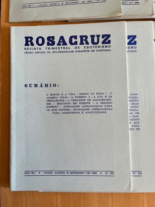 Lote de Revistas ROSACRUZ anos 70 e 80
