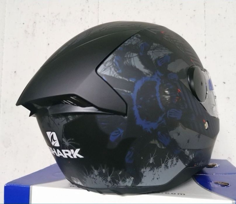 Capacete Shark Skwal 2 Atraxx Black / Blue Matt ( M )( NOVO )