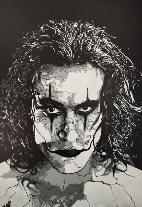Brandon Lee pintura original em tela