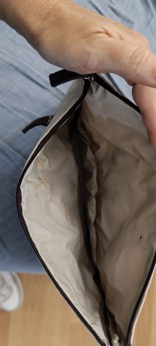 Bolsa de tecido nova. Forrada por dentro. Tamanho médio.