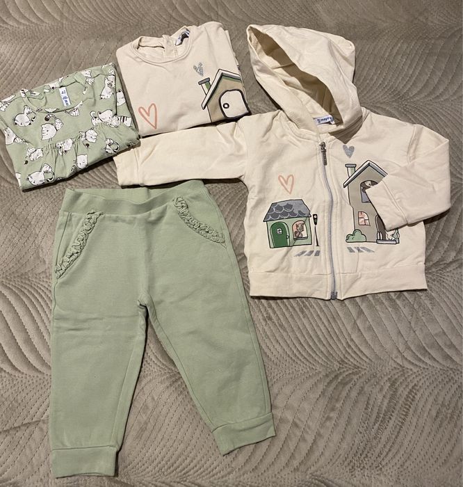 2 calças + 2 camisolas + 1 casaco (9M - Mayoral)