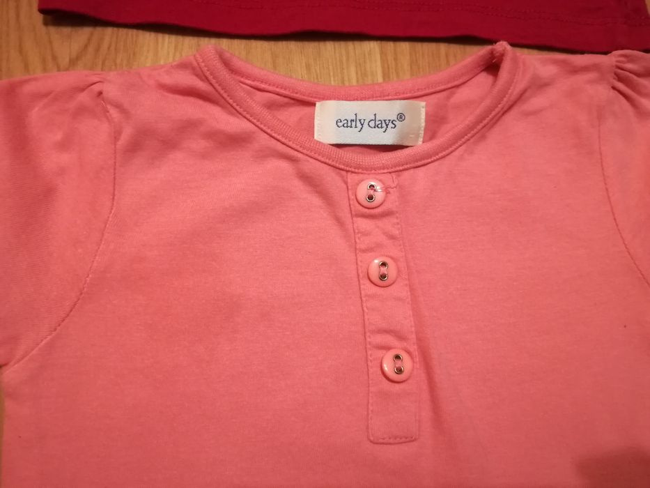 4x koszulka bluzka 3-12 mcy krótki rękaw zestaw paka