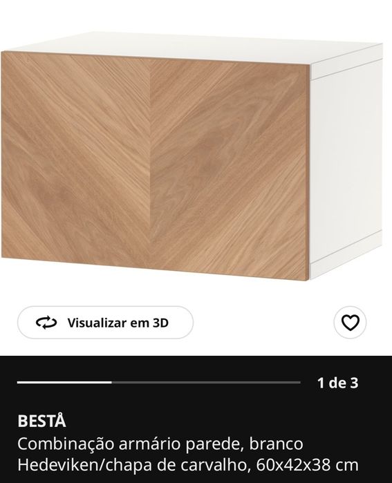 Combinação armário/estante parede ikea