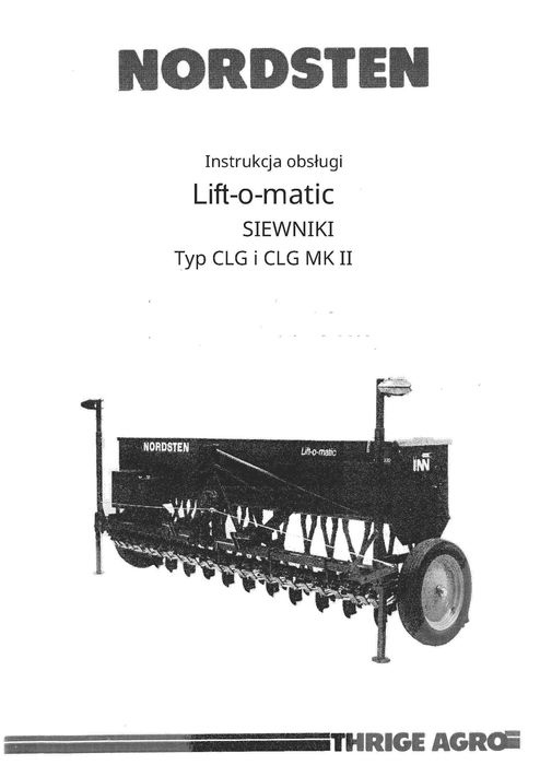 Instrukcja Nordsten CLG CLG MK II Agrotram 2000
