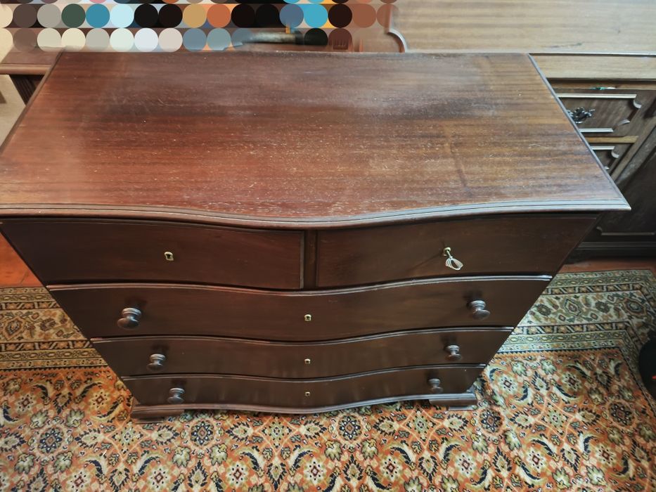 Cómoda com espelho madeira maciça