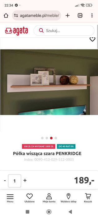 Półka wisząca Agata meble