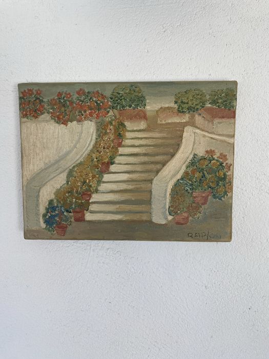 Quadro: Sardinheiras nas escadas