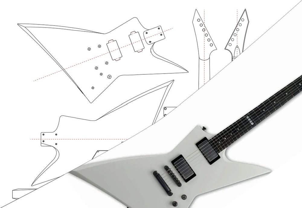 [АКЦІЯ: 1+1=3] Шаблони електрогітар Jackson / ESP / LTD