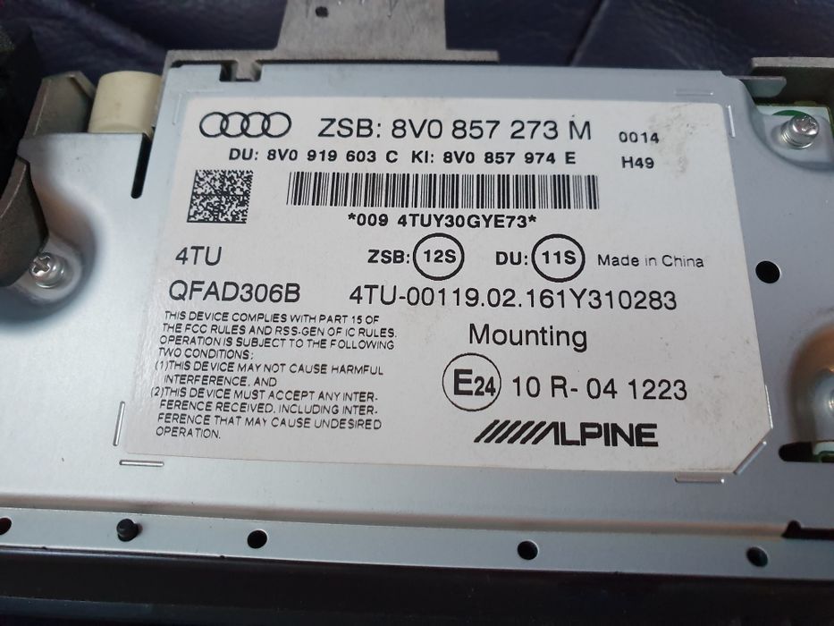 Panel wyświetlacz Audi A3 8V