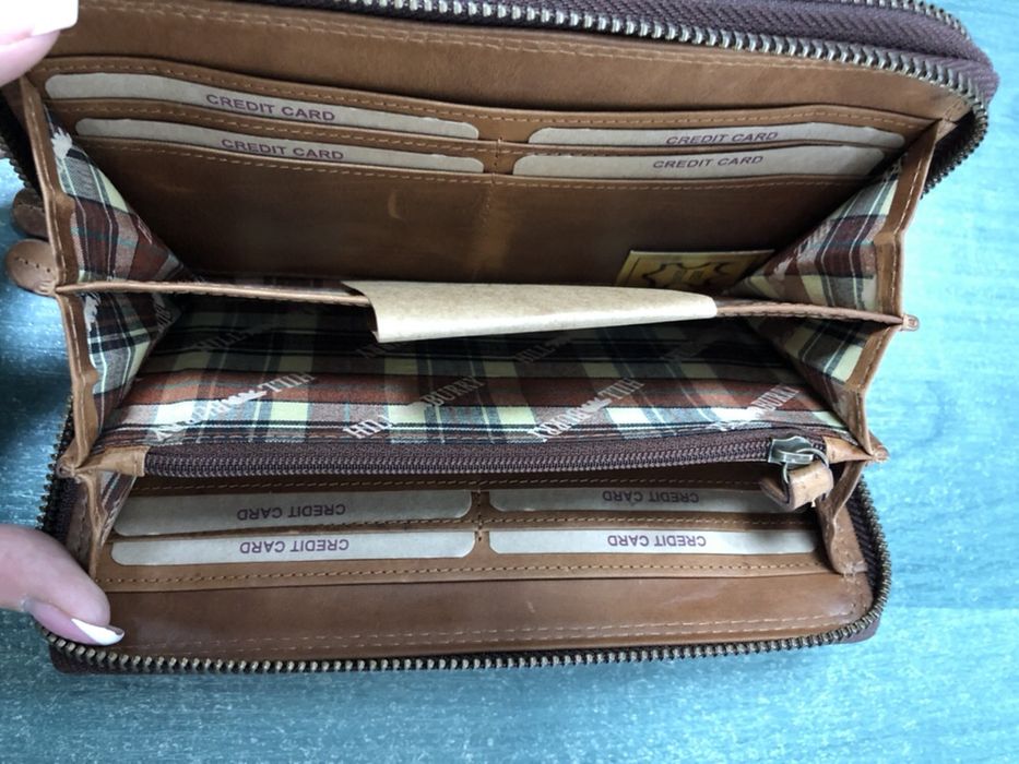 Hillburry кожаный кошелёк Клатч барсетка портмоне Hill Burry из кожи