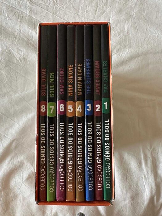 Colecção Génios do Soul  Box 8 Livros + CD NOVA