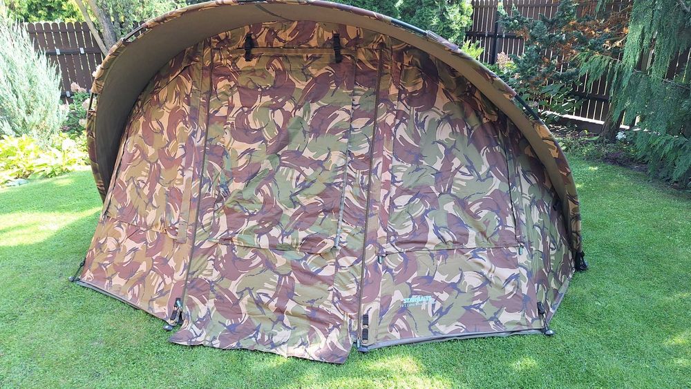 Namiot karpiowy dwuosobowy Starbaits FR Camo z narzutą winterskin