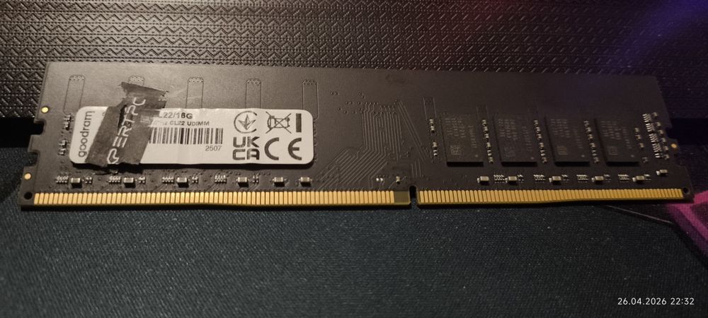 Модуль пам'яті GOODRAM 16GB DDR4 3200 MHz (GR3200D464L22/16G)