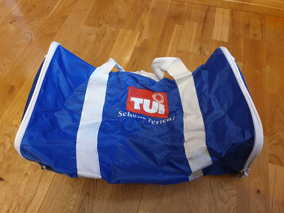 Torba sportowa TUI, podróżna torba skladana, niebieska na fitness