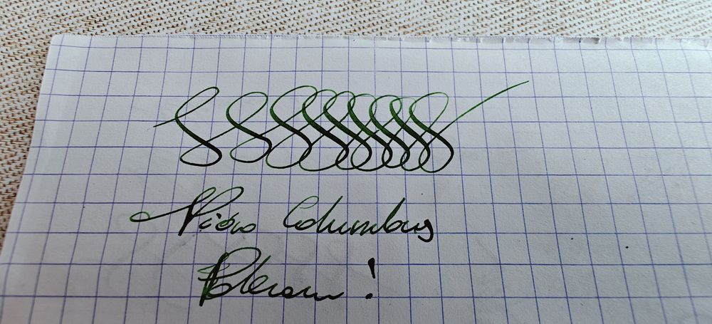 Włoskie pióro wieczne Columbus rolled gold EF flex