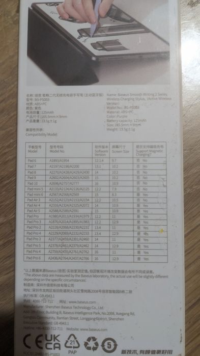 Стилус Baseus  для iPad з магнітною зарядкою