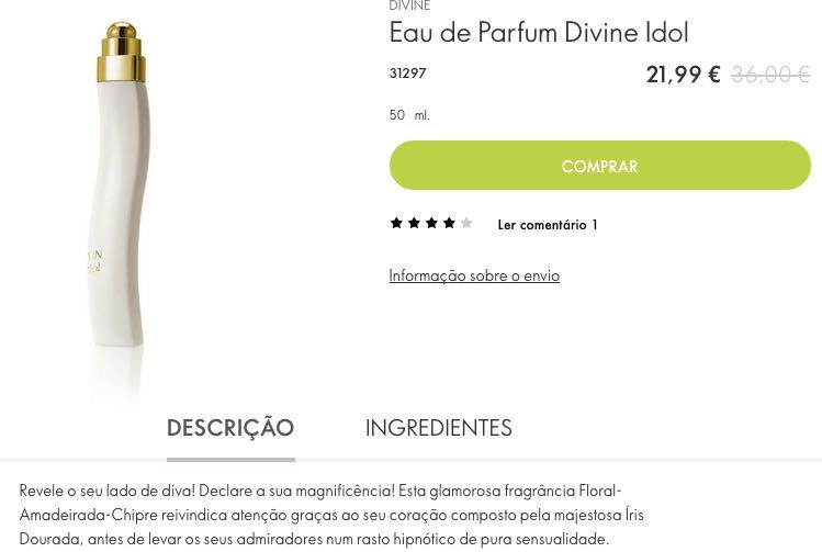 Perfume Divine Idol + OFERTA Spray Corporal - Super Preço