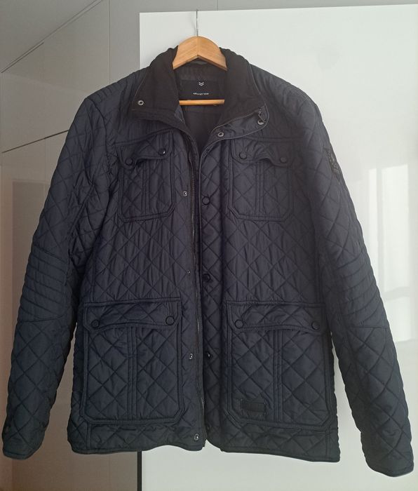 Kurtka męska przejściowa elegancka  pikowana Diverse L granatowa