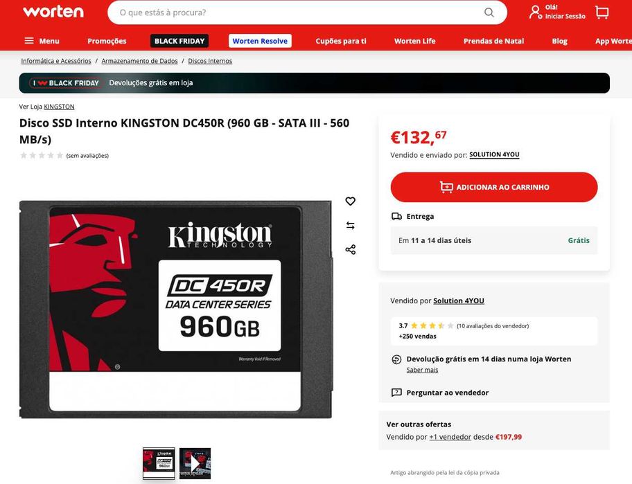 SSD  1TB  Kingston