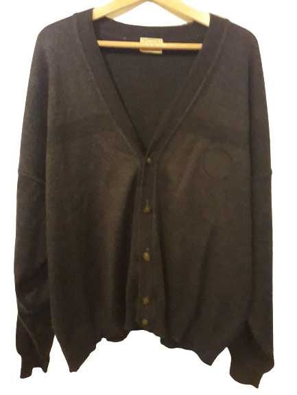 Kardigan, Czarny Sweter Zapinany na Guziki