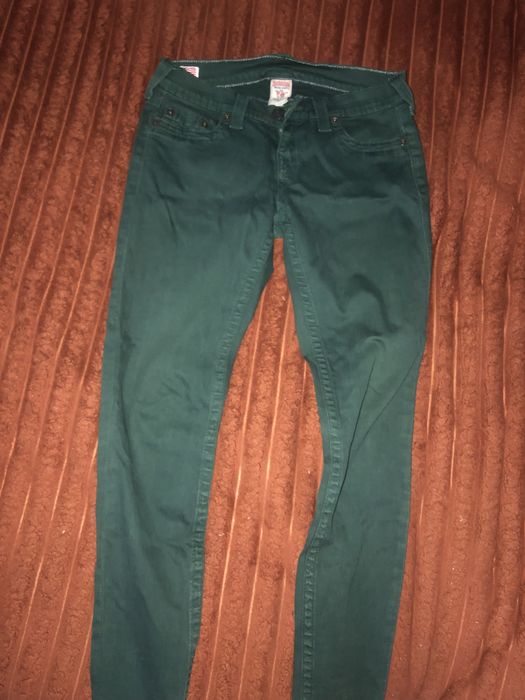 Джинсы True religion зеленые