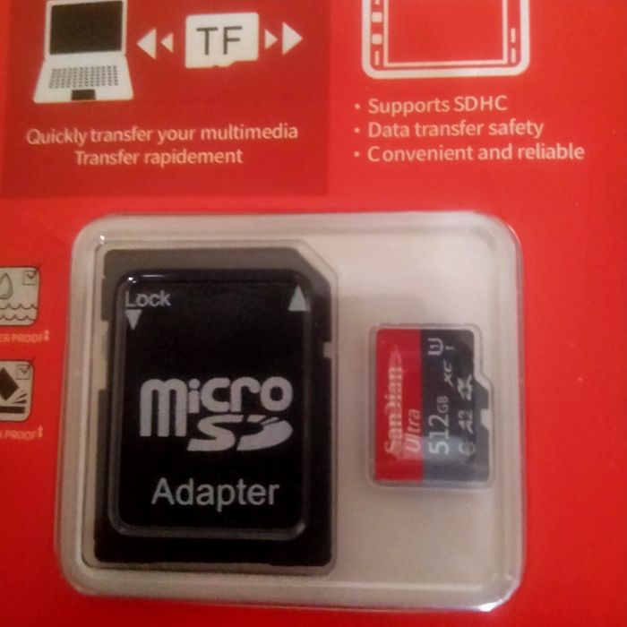 Micro SD 512 GB novo