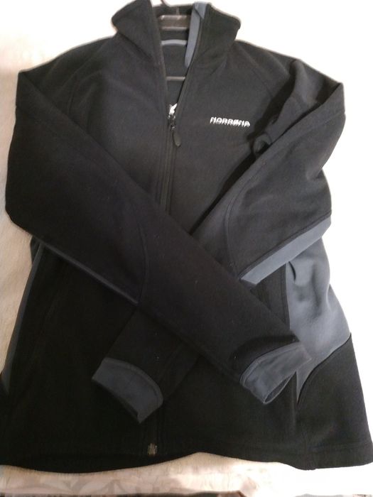 Bluza  damska polarowa czarno-szara, r L, używana