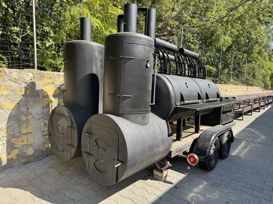 Американський Смокер бочка BBQ на колесах з документами
