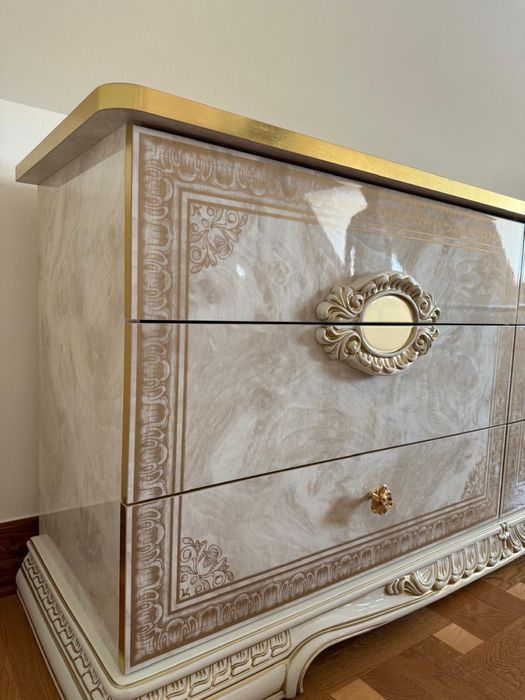 Stylowa Włoska Sypialnia Premium NOWA 8 elementów