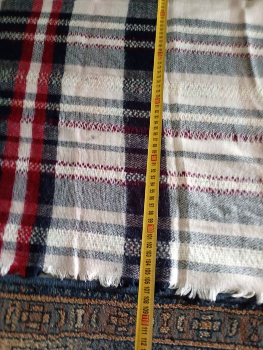 Wełniany pled szal 194x107 cm