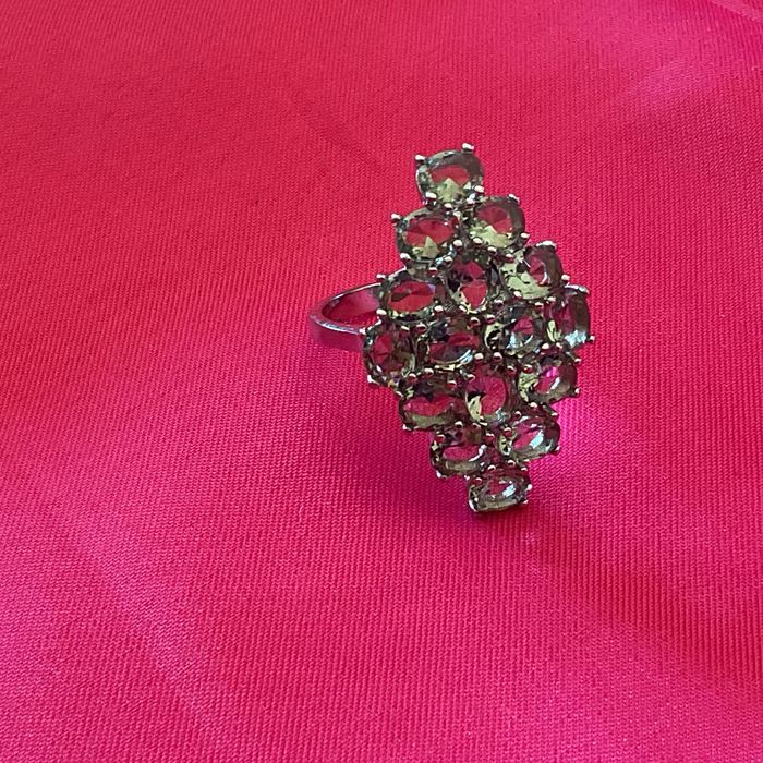 Anel prata 925 blue stone tamanho de 17 m