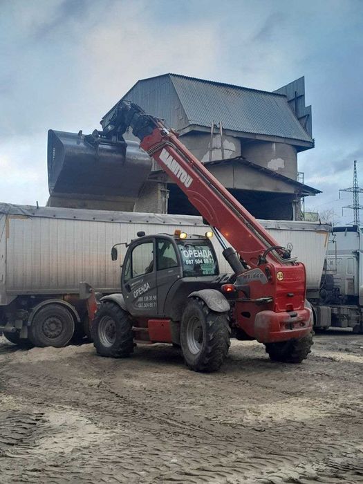 Вишка,навантажувач,погрущик,обрізка дерев.Оренда Manitou з оператором