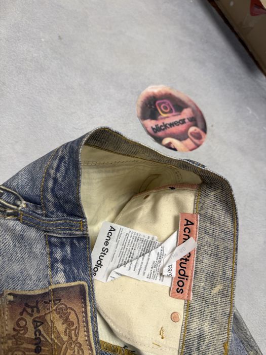 штаны штани ACNE STUDIOS painted printed jeans  S M l vetements balenciaga project gr protoocol index