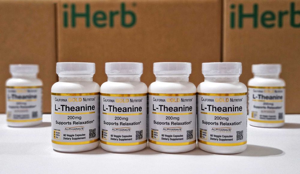 L-теанин California GN, 200 мг 60 капсул. L-Theanine, теанин.