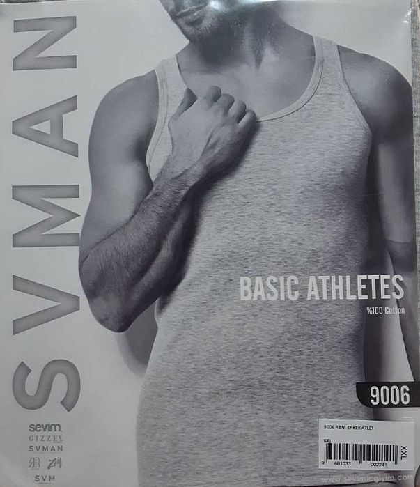 Майка мужская, хлопок 100%. Пр. Турция (чёрн., бел., сер.) Все размеры