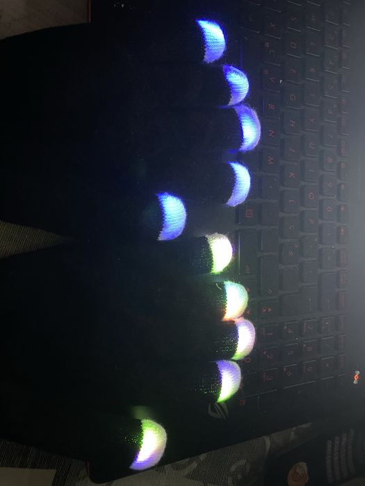 Luvas com dedos LED PARTY GLOVES