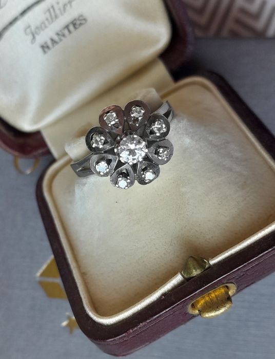 R.14 Pierścionek 4.26g Diamenty 0.4ct Złoto 585 WYCENA