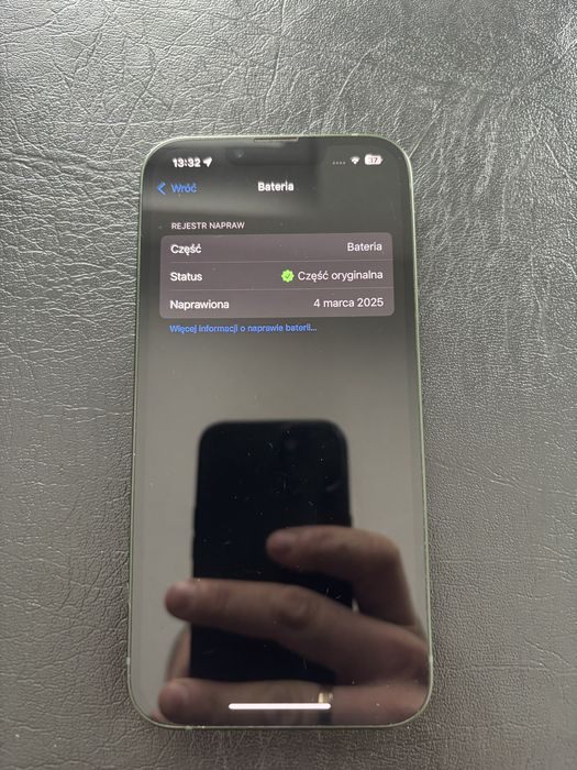 Iphone 13 Zielony BDB Stan Bateria 96% Etui Spigen, Jack 3.5mm