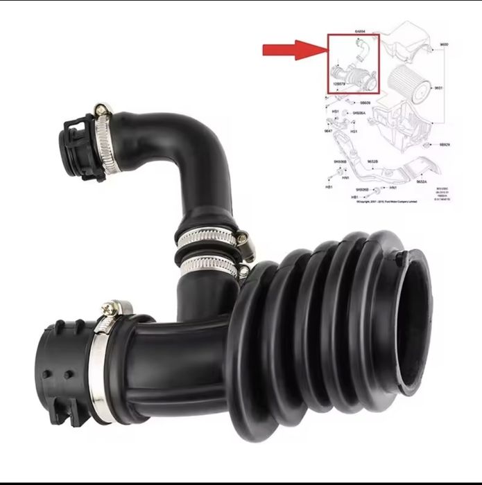 Tubo puxada de ar filtro de ar ford focus mk2 C max volvo 1.6 tdci