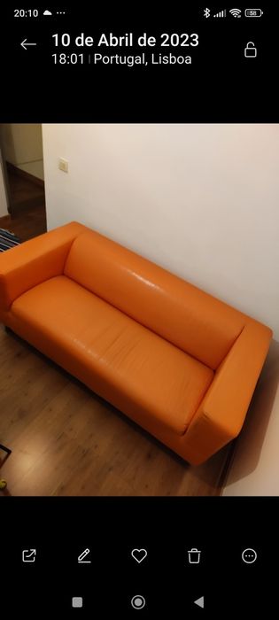 Sofá  ikea laranja