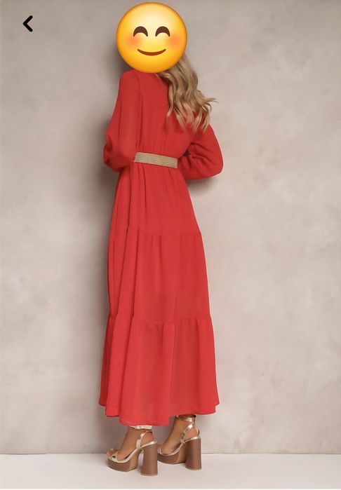 Elegancka czerwona sukienka